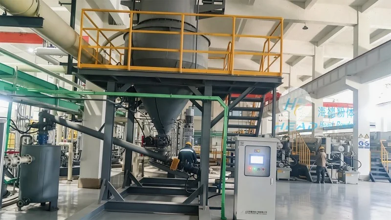 Sistema de Transporte Pneométrico com Pó Prateado