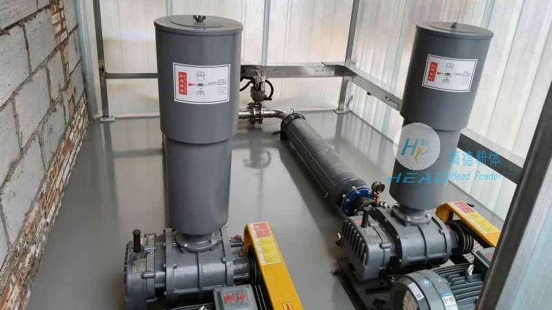 Exemplo de transporte de pó de enchimento de bateria de lítio em um pipeline fechado em Hanover, Alemanha