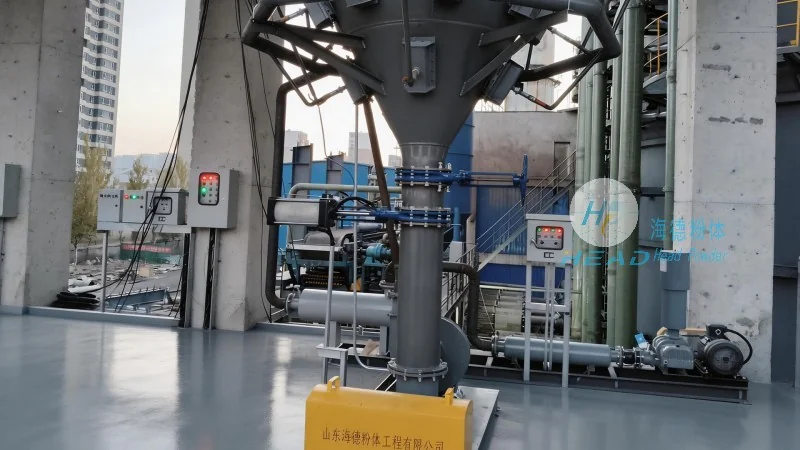 Solução de transporte pneumático para partículas de gel de sílica