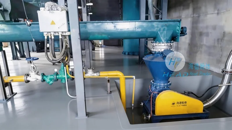 Sistema de Transporte Pneumático para Grânulos de Cloreto de Cálcio Anidro