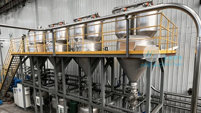 Solução de Transporte Pneumático para Grânulos de Cereais