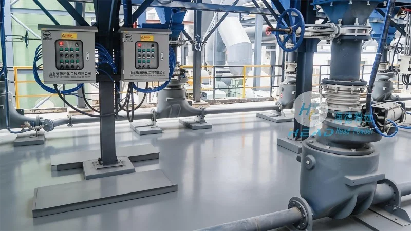 Esquema de transporte pneumático para insumo farmacêutico de dióxido de silício