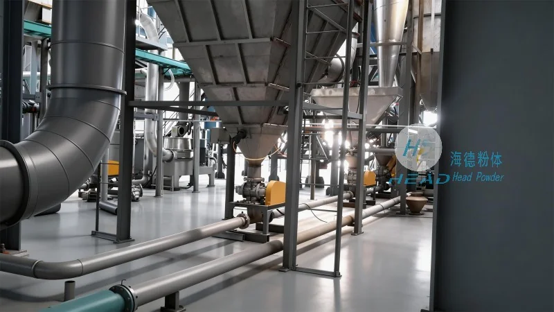 Solução de Transporte Pneumático com Pó de Óxido de Terra Rara