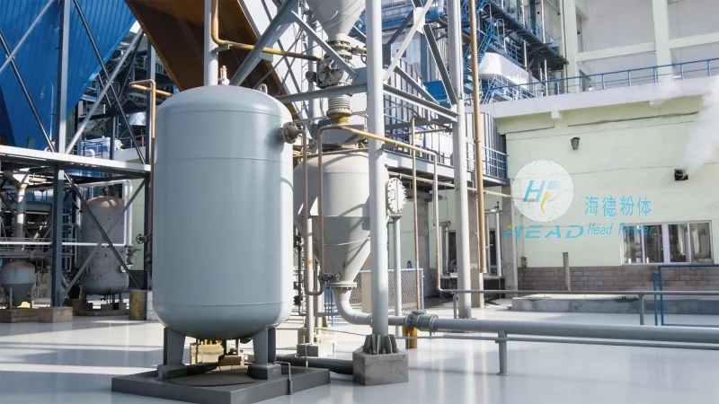 Esquema de transporte pneumático para insumo farmacêutico de dióxido de silício